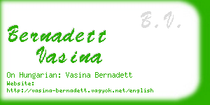 bernadett vasina business card